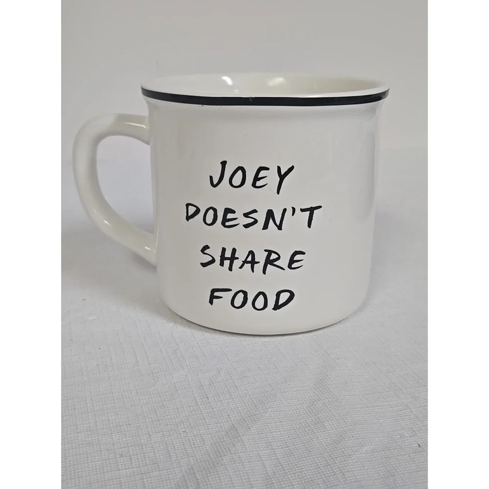 Pottery‎ Barn Friends Mug Ceramic Coffee Cup Joey Doesn't Share Food